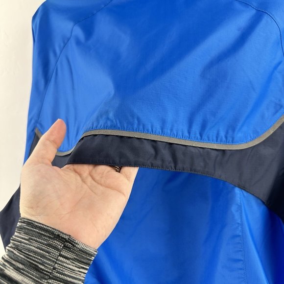 Nike Windbreaker Quarter Zip Pull Over Light Jacket Mens Size M Blue‎ Gray - Picture 12 of 14